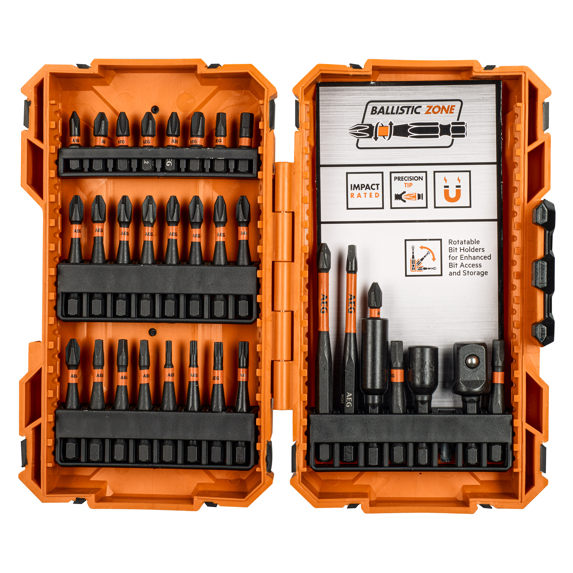 32 Piece Ballistic Series Impact Driving Set AEG Power Tools