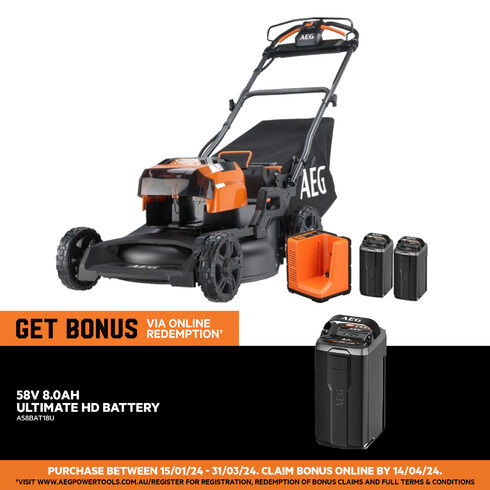 Aeg lawn 2025 mower 58v