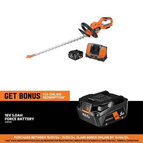 Aeg battery shop hedge trimmer