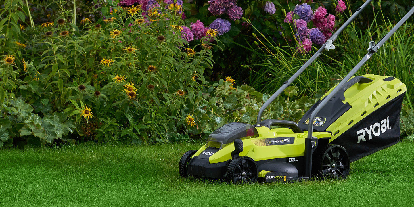 Ryobi petrol online mower