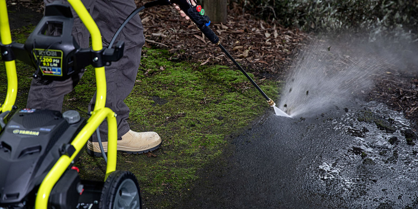 Ryobi petrol pressure discount washer